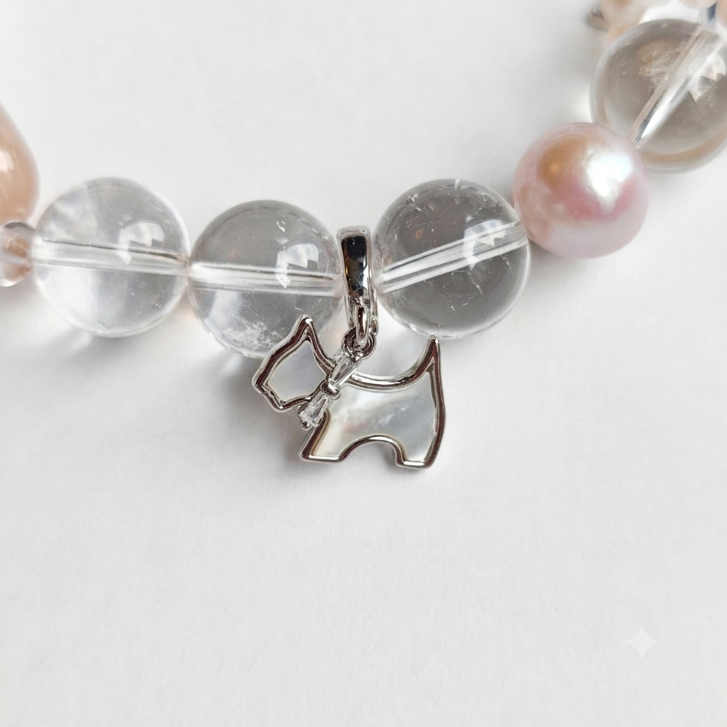Orange Moon Aromatherapy Crystal Bracelet — labradorite, orange moonstone, amazonite and freshwater pearl — aromatherapy crystal jewelry by WalkTree