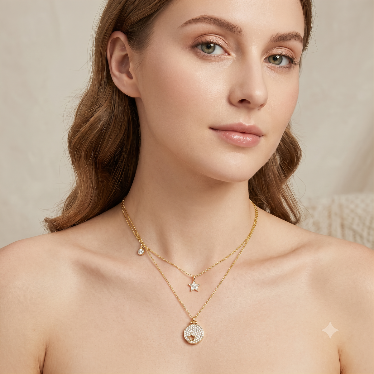 Layered Star Necklace by WalkTree