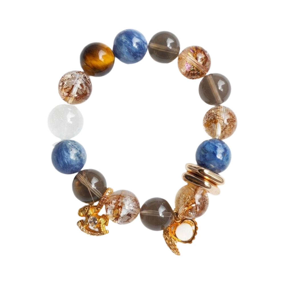 Steed Beyond Seas Aromatherapy Crystal Bracelet with copper-tone accents — aromatherapy crystal jewelry by WalkTree