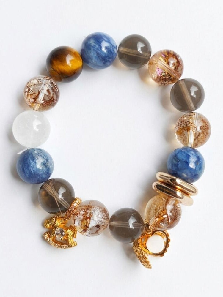 Steed Beyond Seas Aromatherapy Crystal Bracelet with copper-tone accents — aromatherapy crystal jewelry by WalkTree
