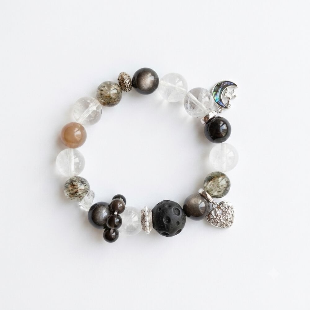 Tranquil Realm Aromatherapy Crystal Bracelet with copper-tone accents — aromatherapy crystal jewelry by WalkTree