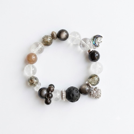 Tranquil Realm Aromatherapy Crystal Bracelet with copper-tone accents — aromatherapy crystal jewelry by WalkTree