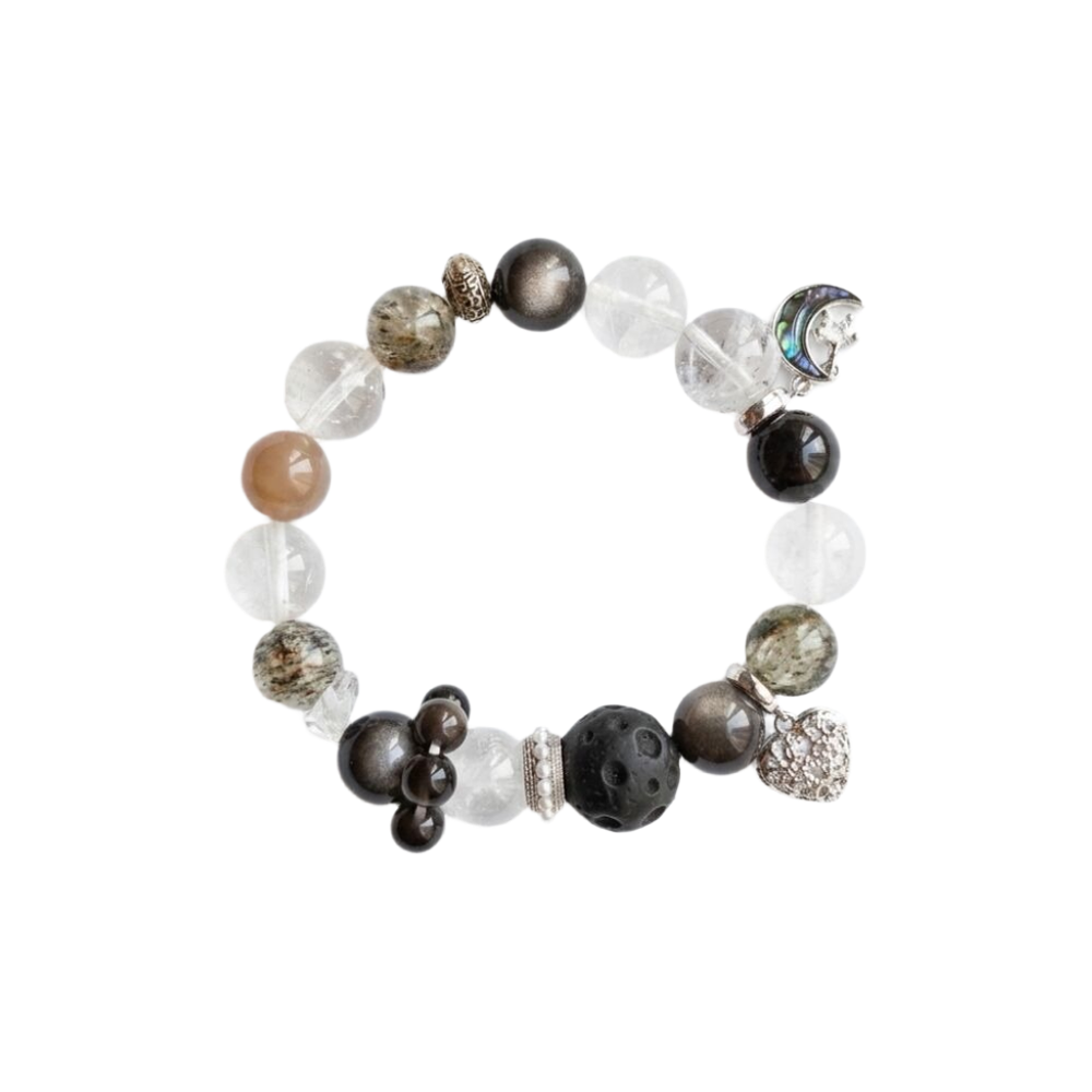 Tranquil Realm Aromatherapy Crystal Bracelet with copper-tone accents — aromatherapy crystal jewelry by WalkTree