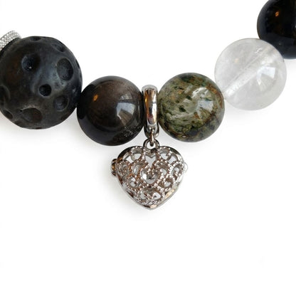 Tranquil Realm Aromatherapy Crystal Bracelet with copper-tone accents — aromatherapy crystal jewelry by WalkTree