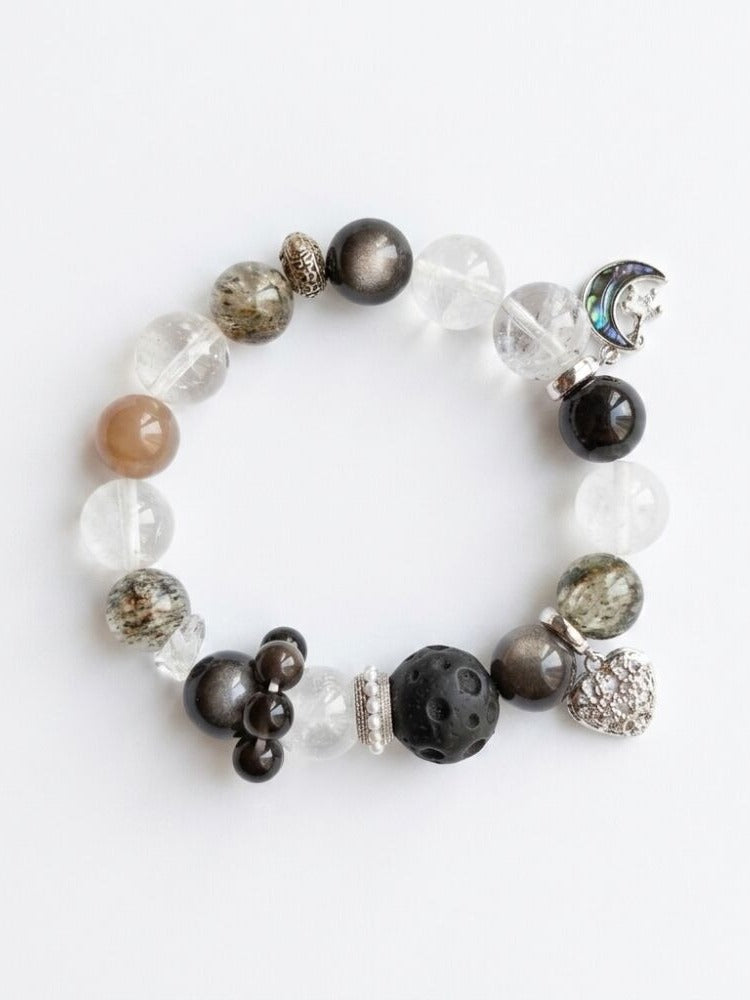 Tranquil Realm Aromatherapy Crystal Bracelet with copper-tone accents — aromatherapy crystal jewelry by WalkTree