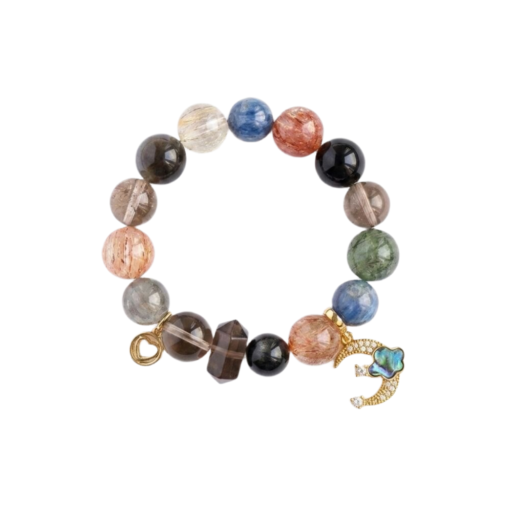 Warding Dust Aromatherapy Crystal Bracelet with copper-tone accents — aromatherapy crystal jewelry by WalkTree