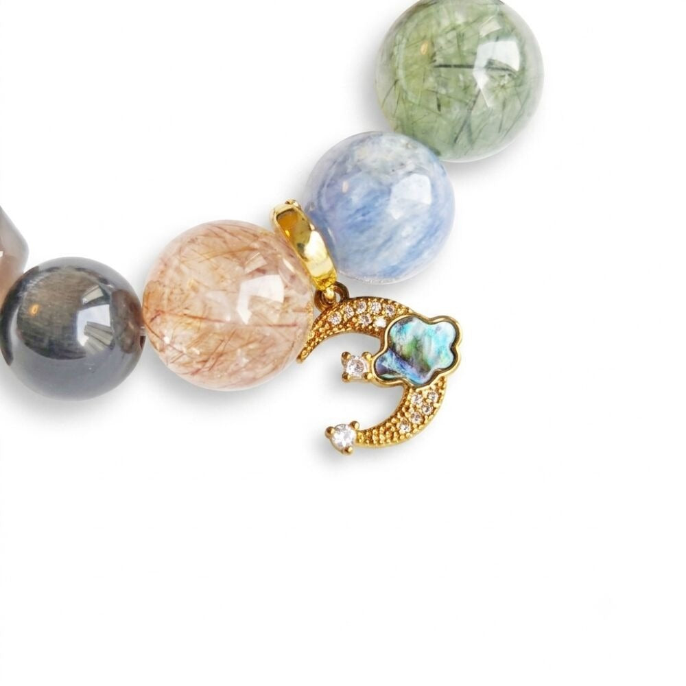 Warding Dust Aromatherapy Crystal Bracelet with copper-tone accents — aromatherapy crystal jewelry by WalkTree