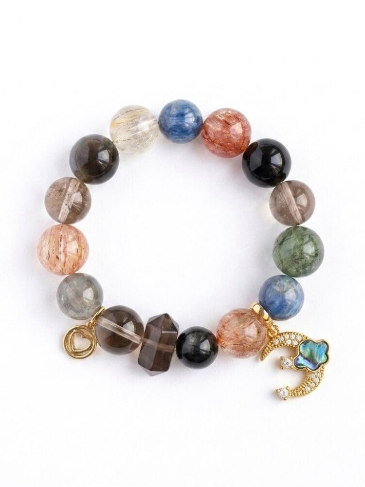 Warding Dust Aromatherapy Crystal Bracelet with copper-tone accents — aromatherapy crystal jewelry by WalkTree